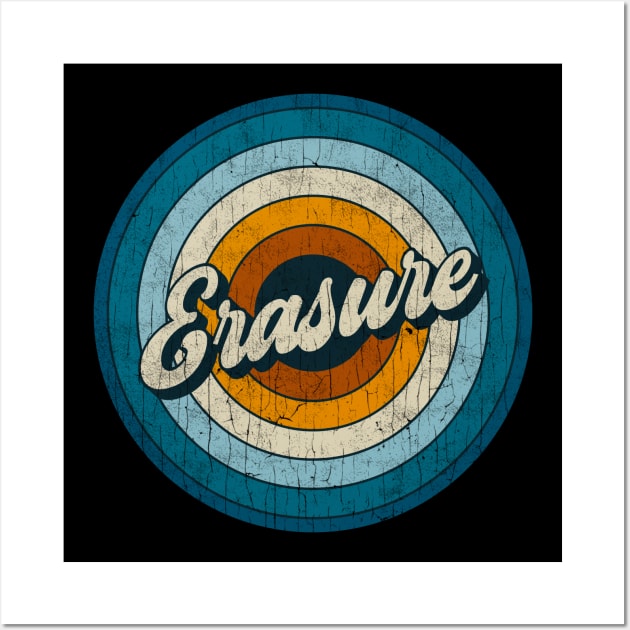 Erasure - Retro Circle Vintage Wall Art by Skeletownn